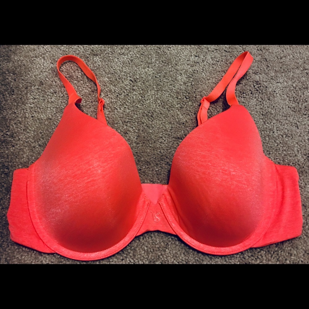 This is a coral/orange Victoria Secret in 36 C.